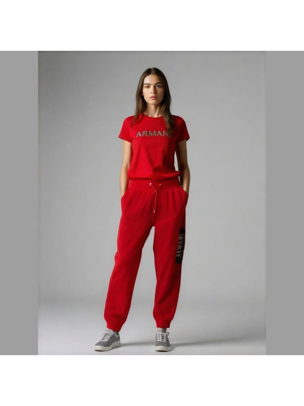 Women's A|X Armani Exchange Red Sweatpants Size M